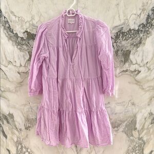 Honorine Lilac Ruffle mini dress/coverup